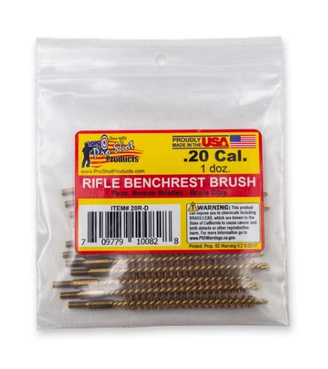 PROSHOT .20 CAL. BRUSH - 12 QTY. BULK PACK 20R-D - Taurus Savings